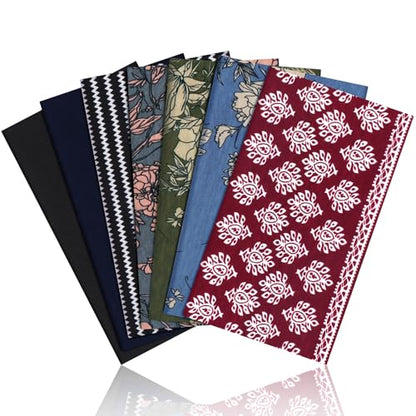 DiyJibb Boho Headbands for Women, 7PCS Fashion Wide Hair Bands for Summer Vacation & Music Festival - color: Black03