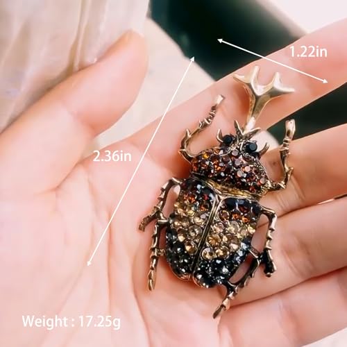 HETICA Animal Brooch for Women, Funny and Cute Flower Brooch Safety Pins Clothing Backpack Hat Decoration Enamel Pins Fashion Women Brooches and Pins Jewelry - style: Beetles