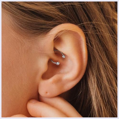 12G & 16G Septum Rings - Surgical Steel Septum Piercing Jewelry Horseshoe & Snake Bite Rings, Daith Rook Earrings for Women & Men - color: 12G 10MM