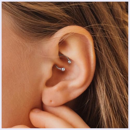 12G & 16G Septum Rings - Surgical Steel Septum Piercing Jewelry Horseshoe & Snake Bite Rings, Daith Rook Earrings for Women & Men - color: 14G 12MM
