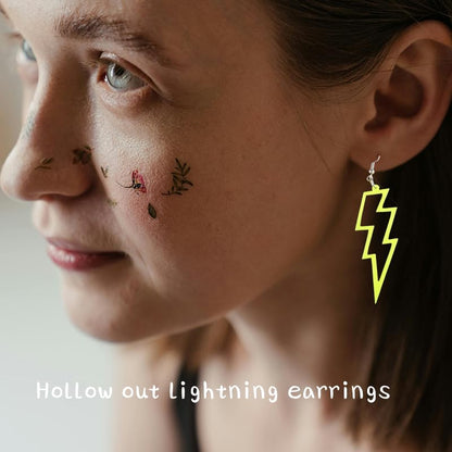 Halloween Earrings Set for Women Geometric Earrings 80s 90s Earrings Halloween Costumes Accessories for Women Halloween Gifts - style: lightning2