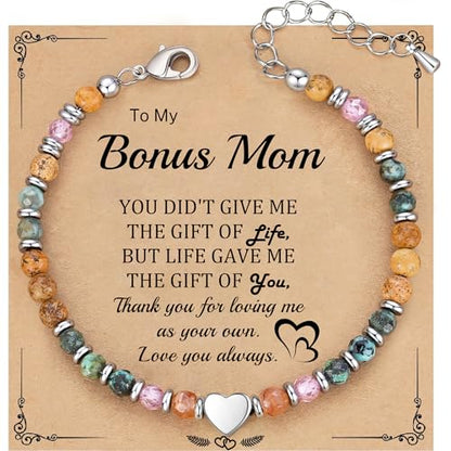 Best Friend Bracelet Gifts for Women Sister Bestie, Christmas Gift for Teens Mom Daughter Granddaughter Birthday Gift for Her Stocking Stuffers - color: African Turquoise-Bonus Mom