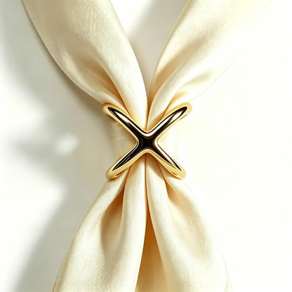 Gold Scarf Rings for Women, Metal Silk Scarf Ring Clip, Minimalist Scarf Rings and Slides for Scarves Clothing Accessories Jewelry Gift for Women Ladies Daily Party Travel Outfit 3Pcs