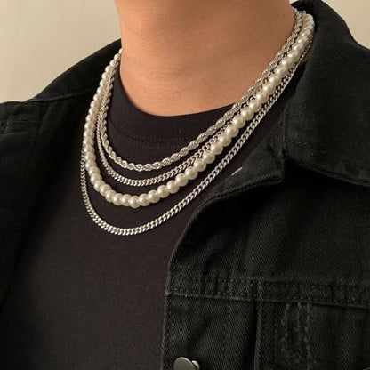 Kyutong Twist Curb Link Chain Bulk Silver Jewelry Making Chain Supplies | 16.4 Feet Stainless Steel Chain Roll Silver Jewelry Craft DIY Chain Links for Necklace Bracelet Making with Clasps - color: Silver Curb