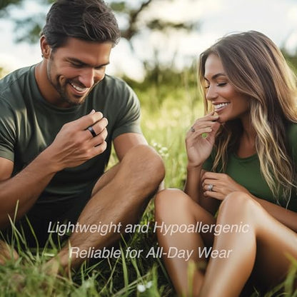 LerchPhi Engraved Custom Tungsten Rings For Men Wedding Band Personalized Titanium Promise Ring for Him Black/Red/Green/Purple/Blue Beveled Edge Szie 6 to 16 - color: No Custom-8MM Black Titanium