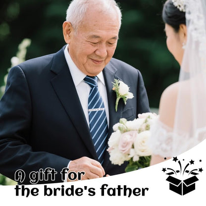 Step Father of The Bride Groom Gifts from Daughter Son, Stepfather of The Groom Bride Tie Clip Gifts for Wedding Day for Dad - style: father of bride