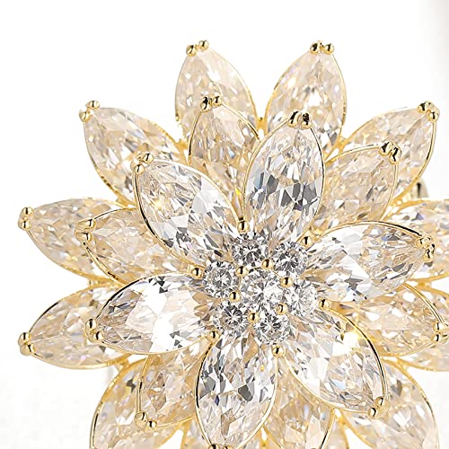 Brooches and Pins for Women Elegant Flower Pearl Brooches Costume Broches Jewelry Lady Christmas Pin for Women - style: Shiny Snowflake