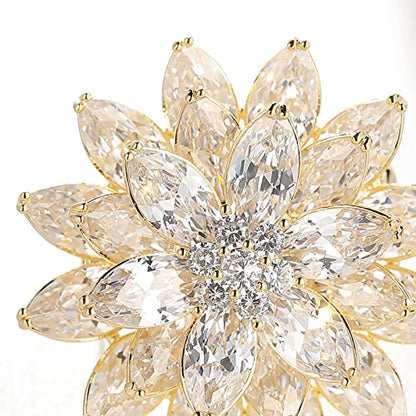 Brooches and Pins for Women Elegant Flower Pearl Brooches Costume Broches Jewelry Lady Christmas Pin for Women - style: Shiny Snowflake