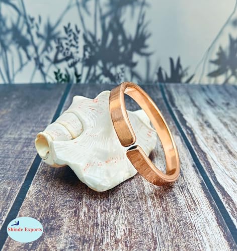 SHINDE EXPORTS pure copper bracelets cuf kada bangle for men and women - style: flat 80gms