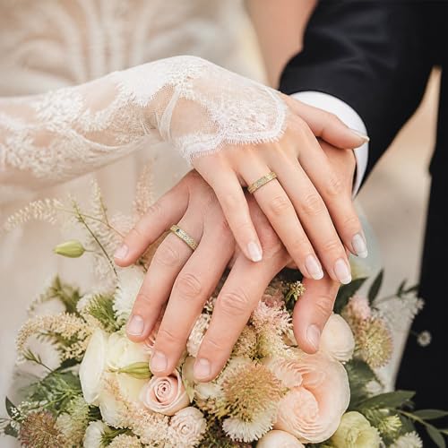 PCY 14K Gold Plated Rings,Sky Full Of Stars Gold Rings for Women,Luxury Sky Full Of Stars Rings for Women,Sky Full Of Stars Promise Eternity Gold Rings to Wear Daily - color: Yellow Gold