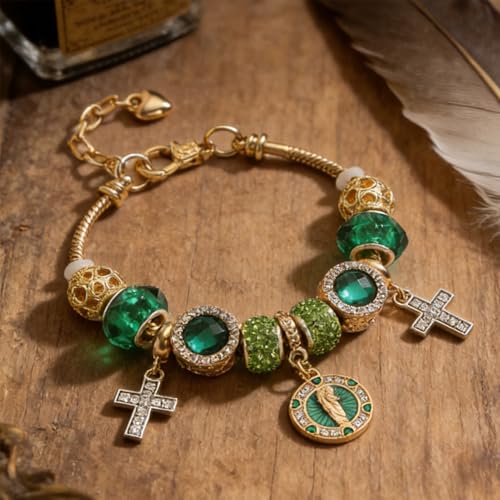 Cross bracelet for women Sacred Heart of Jesus Gold Bracelets for Women Confirmation and Baptism Gifts, Encouragement Presents for Mom Sister Daughter and Friends, Christian Jewelry | sacred heart bracelet,christian bracelet,heart bracelet for women,catho
