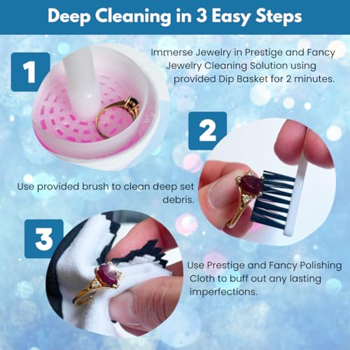 Jewelry Cleaner Kit for Gold, Silver, Diamonds & Precious Stones - style: Jewelry cleaner Kit