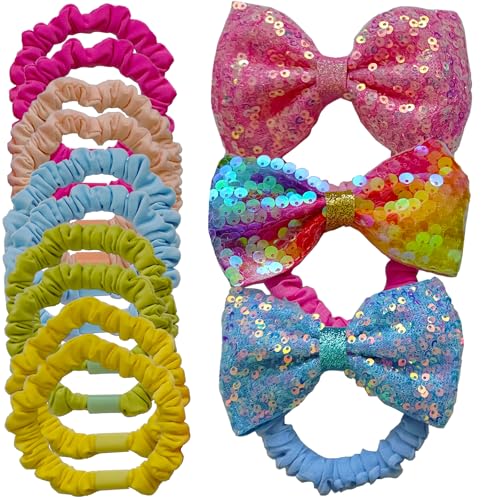 13PCS Elastic Hair Ties, Baby Elastic Hair Bands Set, Hair Accessories for Girls, Bands for Hair with Hair Clips - color: color4