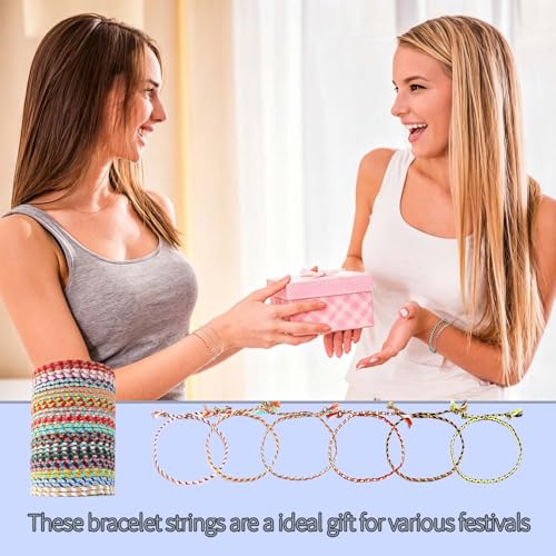 37/52 Pieces Woven Wrap Friendship Bracelets, Handmade Braided Colorful Adjustable Beaded String Bracelet, Boho Friendship Anklets Bracelets for Women, Birthday Gifts Party Presents. - style: Classic -52 pcs