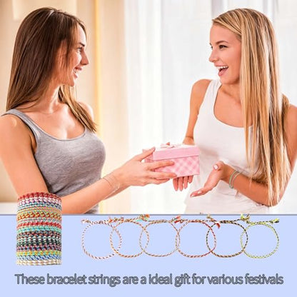 37/52 Pieces Woven Wrap Friendship Bracelets, Handmade Braided Colorful Adjustable Beaded String Bracelet, Boho Friendship Anklets Bracelets for Women, Birthday Gifts Party Presents. - style: Classic -52 pcs