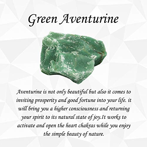 Top Plaza Flower Wrapped Natural Green Aventurine Crystal Necklace | Antique Silver Healing Crystal Gemstone Necklaces for Women Mothers Day Mom Gifts - color: Green Aventurine