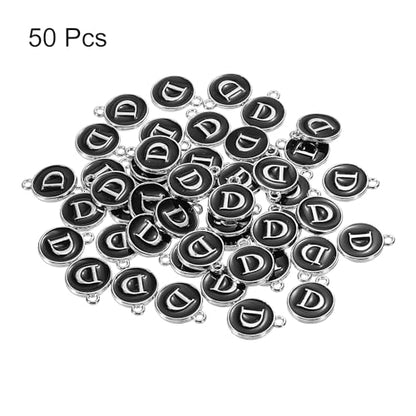 MECCANIXITY Alphabet Enamel Letter Charm Jewelry Charm Pendant for Jewelry Making, Bracelet, Craft - style: D