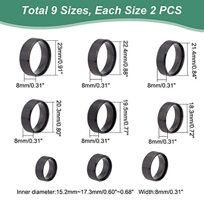 UNICRAFTALE Stainless Steel Classical Plain Stackable Wedding Band Ring Blank Wedding Ring Cool Simple Band For Women and Men Gifts for Special Occasions - color: Black