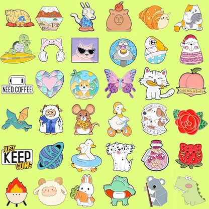 20/60 Mixed Enamel Brooch Bulk Set,Lapel Badges, Cartoon Plant Enamel Pin Sets, Funny Enamel Pins Bulk Set Cool Button Pins Aesthetic Brooch Lapel Pins Anime for Backpacks, Bag, Jacket, Kids, Girls, Festival Present