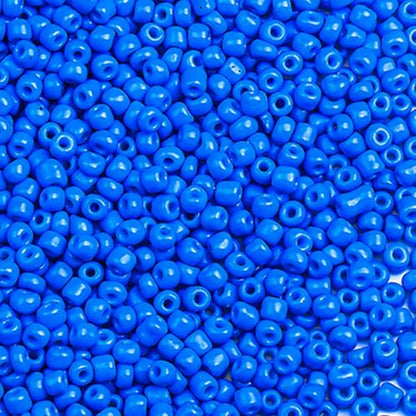 2000pcs Glass Seed Beads Bulk, 4mm 6/0 Mini Pony Spacer Small Individual Color Seed Beads for DIY Bracelet Necklaces Wrist Jewelry Making, Blue - color: Blue