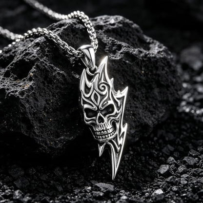Skull Necklace for Men Women Gothic Skull Necklace for Men Women - style: Skull necklace