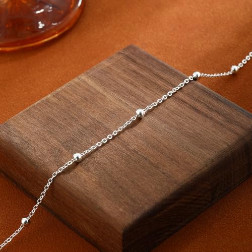 CAROVO Belly Waist Chain for Women 14K Gold Silver Plated Layered Body Chains Boho Cuban Figaro Pearl Heart Coin Satellite Bead Belly Chain Sexy Bikini Body Jewelry for Women Adjustable - style: C1:Bead SL