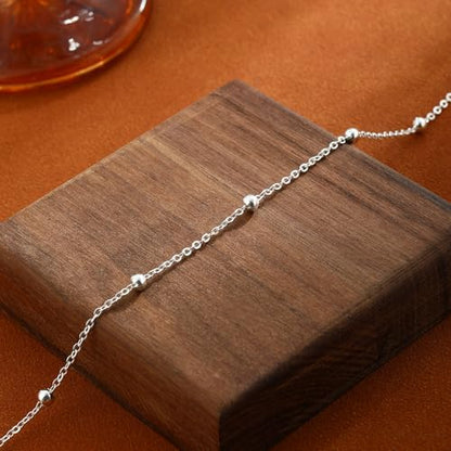 CAROVO Belly Waist Chain for Women 14K Gold Silver Plated Layered Body Chains Boho Cuban Figaro Pearl Heart Coin Satellite Bead Belly Chain Sexy Bikini Body Jewelry for Women Adjustable - style: C1:Bead SL