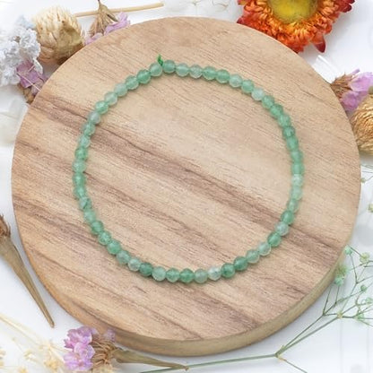 MASSIVE BEADS Natural Genuine Gemstone Beads Healing Crystal Chakra Reiki Jewelry Faceted Round Beads Bracelets 3mm - color: Green Aventurine