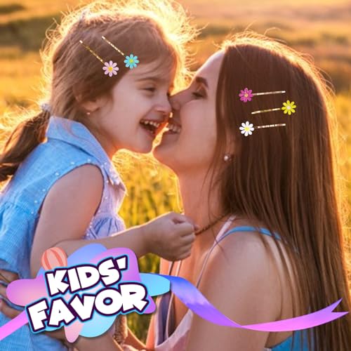 PinkSheep Bobby Pins, 24PCS, Flower Hair Clips for Girls, Women & Kids - Hair Accessories Metallic Finish - Non Slip - Versatile for Weddings, Prom, Birthdays - With Box