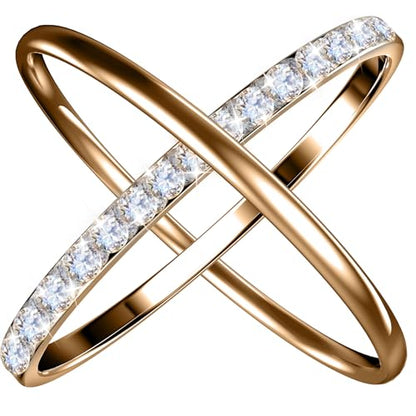 2 Pack 14K Gold Plated Stackable Rings Compatible with Oura Ring 5/Gen 4/Gen 3, Cubic Zirconia Simulated Diamond Stacking Rings Eternity Bands for Smart Ring