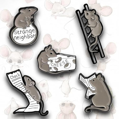 5Pcs Cute Coffee Cat Sloth Enamel Pin Set Cartoon Animal Coffee Cup Brooch Badges, Funny Lapel Pins for Backpacks, Jackets, Bags, Coffee Lover Gift - color: JH-018