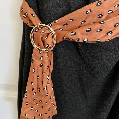 Set of 4 Scarf Ring Clips – Rose Gold Scarf Buckles for Women, No-Slip T-Shirt Tie Clips, Round Metal Scarf Holders for Scarves, Shawls, Tops & Dresses - Women