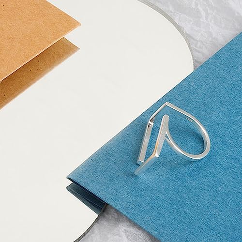 925 Sterling Silver Rings Handmade Rings Adjustable Open Teardrop Rings Waterdrop Ring for Women - color: Color 7