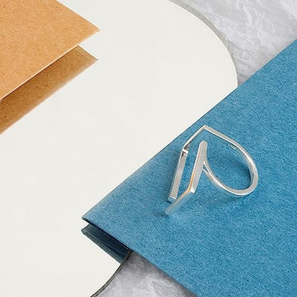 925 Sterling Silver Rings Handmade Rings Adjustable Open Teardrop Rings Waterdrop Ring for Women - color: Color 7