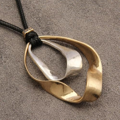 GelConnie Leather Necklace for Women Round Wooden Pendant Long Leather Choker Vintage Sweater Necklace Gold Chunky Boho Necklaces for Women - style: Boho Choker Necklace