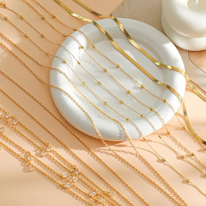 8Pcs Waist Chain 18K Gold Plated Belly Belt Chains Sexy Bikini Summer Beach Satellite Beaded Sequin Snake Layered Coin CZ Body Chain Jewelry Accessories for Women Gold Silver Tone Adjustable - color: Gold