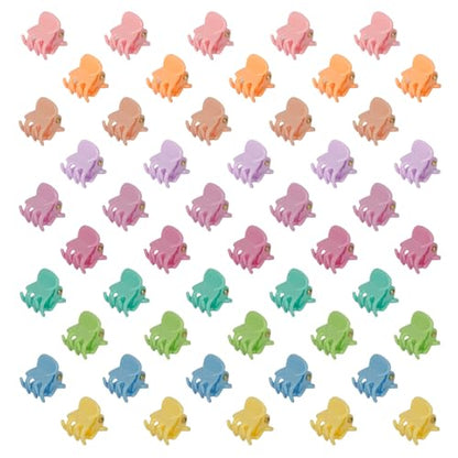 50 PCS Mini Hair Claw Clips， Bangs Strong Grip Multifunction Clamp Clips. (Macaron) - color: Macaron