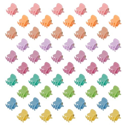 50 PCS Mini Hair Claw Clips， Bangs Strong Grip Multifunction Clamp Clips. (Macaron) - color: Macaron