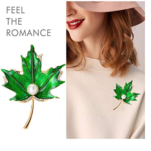 seven wolves Brooches for Women Austria Crystal Brooch Pins Rhinestones Brooches Daily Wearing Breastpin with Boxes - color: Green 1