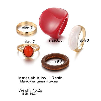 Chunky Stackable Rings Set For Women Open Adjustable Bold Thick Geometric Knuckle Rings Minimalist Statement Jewelry Gift - style: boho style