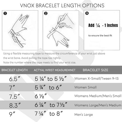 VNOX 5/7 Pcs Chain Bracelet for Men Women - Sturdy Stainless Steel Curb Width Cuban Link Chain Bracelet Set for Men Women,6.5/7/7.4/8.2/9 Inches - style: Gold Plated Link 1