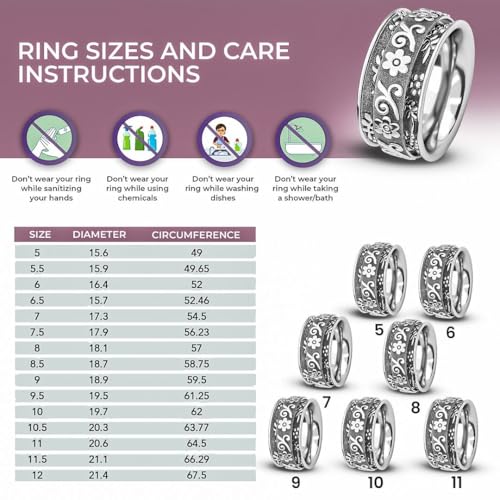 Shop LC 925 Sterling Silver Fidget Spinner Ring for Women - color: versatile