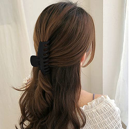 OWIIZI Large Claw Clips, 4.3" Matte Hair Clips for Women's Long Thick Hair, Non-Slip Barrette Clips (4packs) | Matte Hair Clips,Non-Slip Strong Hold Ponytail Barrettes,Jumbo Cute Hair Accessories,for Girls Thick Thin Curly Hair - color: Style 6