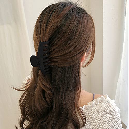 OWIIZI Hair Clip, Large Claw Clips for Thick Hair, Non-Slip Cute Flower Matte Big Hair Clips, Strong Hold Barrette Jumbo Hair Clips for Women, 6 Pieces Set | 2 Styles Hair Accessories,3pcs Matte Cute Flower Claw Clips,3pcs Big Hair Clips,Non-Slip,Strong H