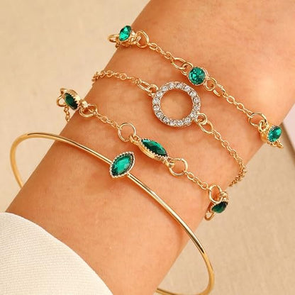NEWITIN 49 Pieces Gold Jewelry Set for Women Fashion Costume Jewelry Gold Plated Necklace Bracelet Ring Earrings Set for Women - color: Gold Jewelry Set B
