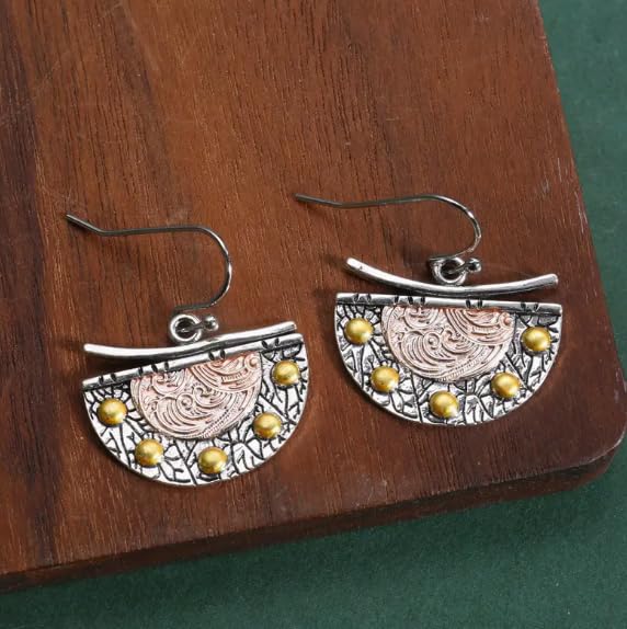Retro Exaggerated Drop Earrings Personality Vintage Carved Dangle Earrings Daily Accessories Party Valentine's Day Jewelry Gifts for Women - style: Retro Style 4