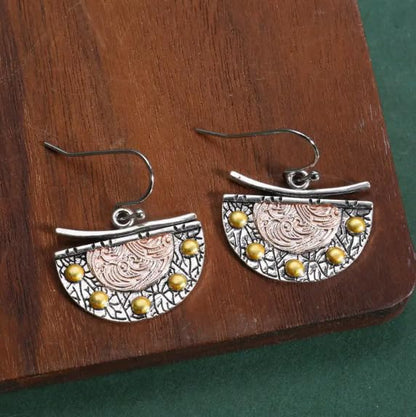 Retro Exaggerated Drop Earrings Personality Vintage Carved Dangle Earrings Daily Accessories Party Valentine's Day Jewelry Gifts for Women - style: Retro Style 4
