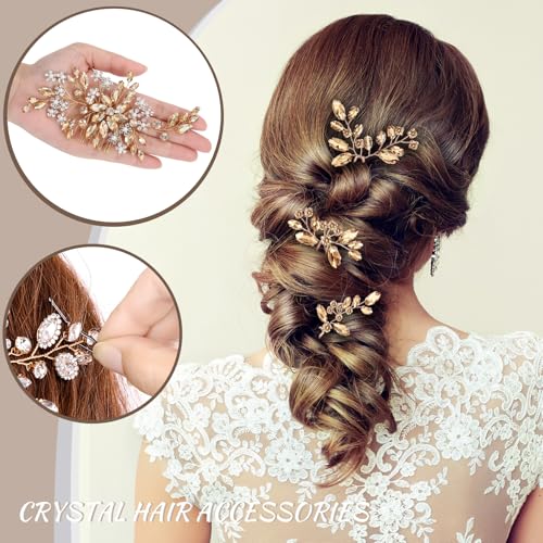 Wedding hair accessories, Bridal for piece, piece for brides, headpiece comb（Champagne） - color: Champagne