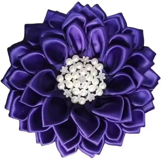 Purple 4.5" Sorority Paraphernalia Flower Brooch Pin for Women, Greek Organization, Delta Sigma Theta Sorority Inspired for D9 Events, Conferences, Luncheons, J13 - Red Hat Society, NCNW