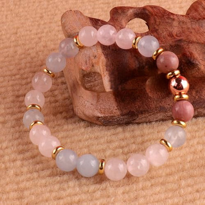 KSQS Healing Stone Bead Bracelet for Women, Natural Gemstones Balance Protection Bracelet, Spiritual Crystal Beads Bracelet Anxiety Relief with Meaning Card - color: Healthy Pregnancy-1